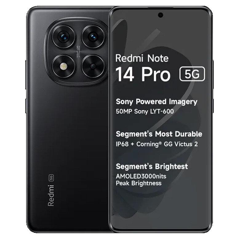 Смартфон Xiaomi Redmi Note 14 Pro 5G 8/256Gb Black NFC EU (Global Version)