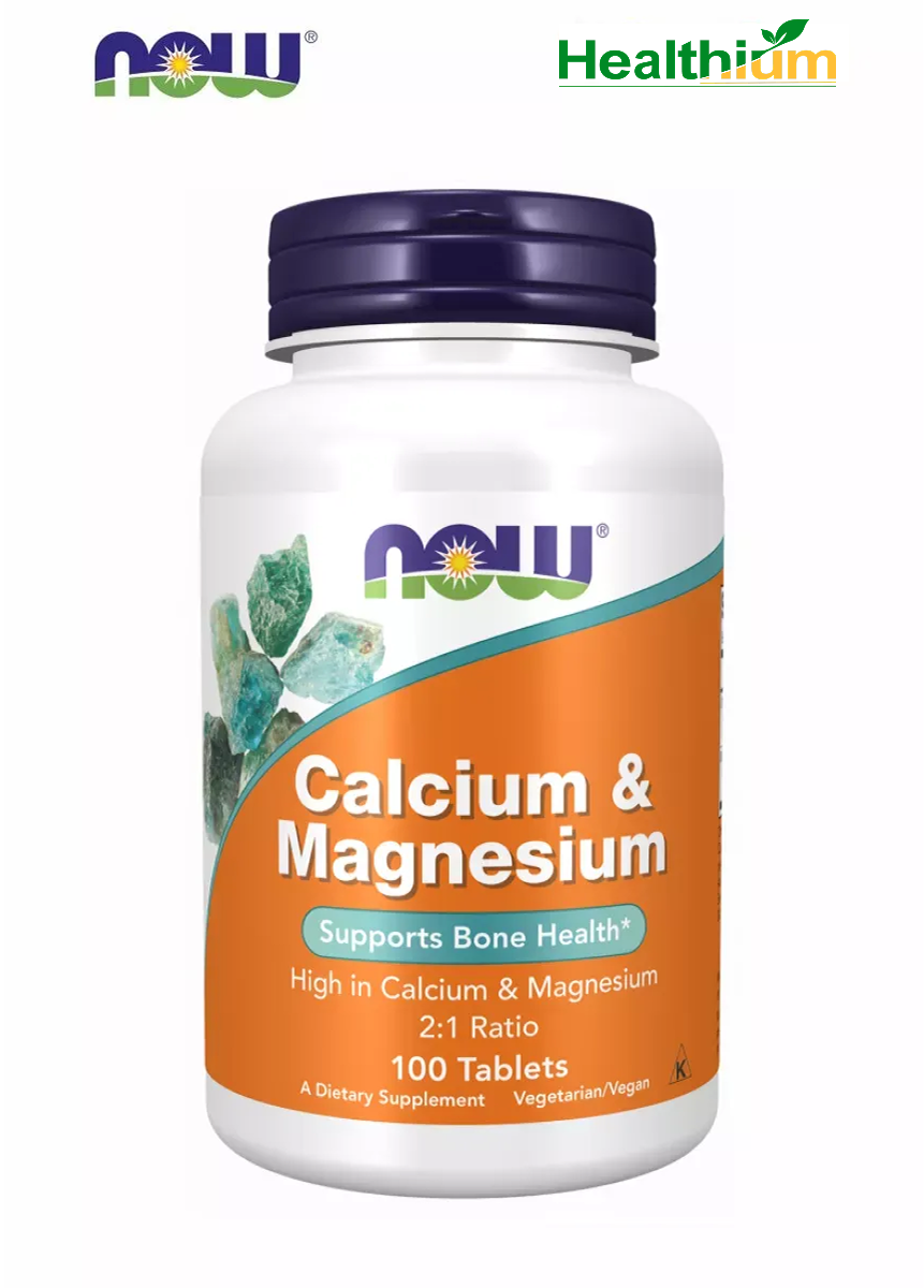 NOW Calcium & Magnesium 100 таблеток CAL-MAG 500/250mg Нау Кальций и Магний, минералы для зубов и костей, для сосудов, для мышц, для нервной системы