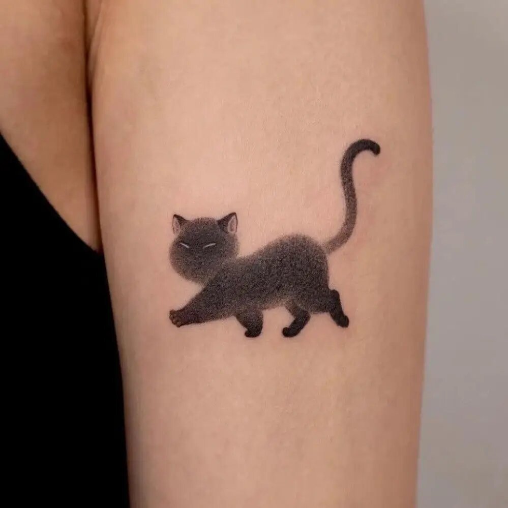 Временные татуировки с котом, 5Pcs