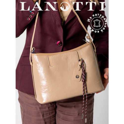 Сумка тоут LANOTTI, фактура зернистая, Бордо 212