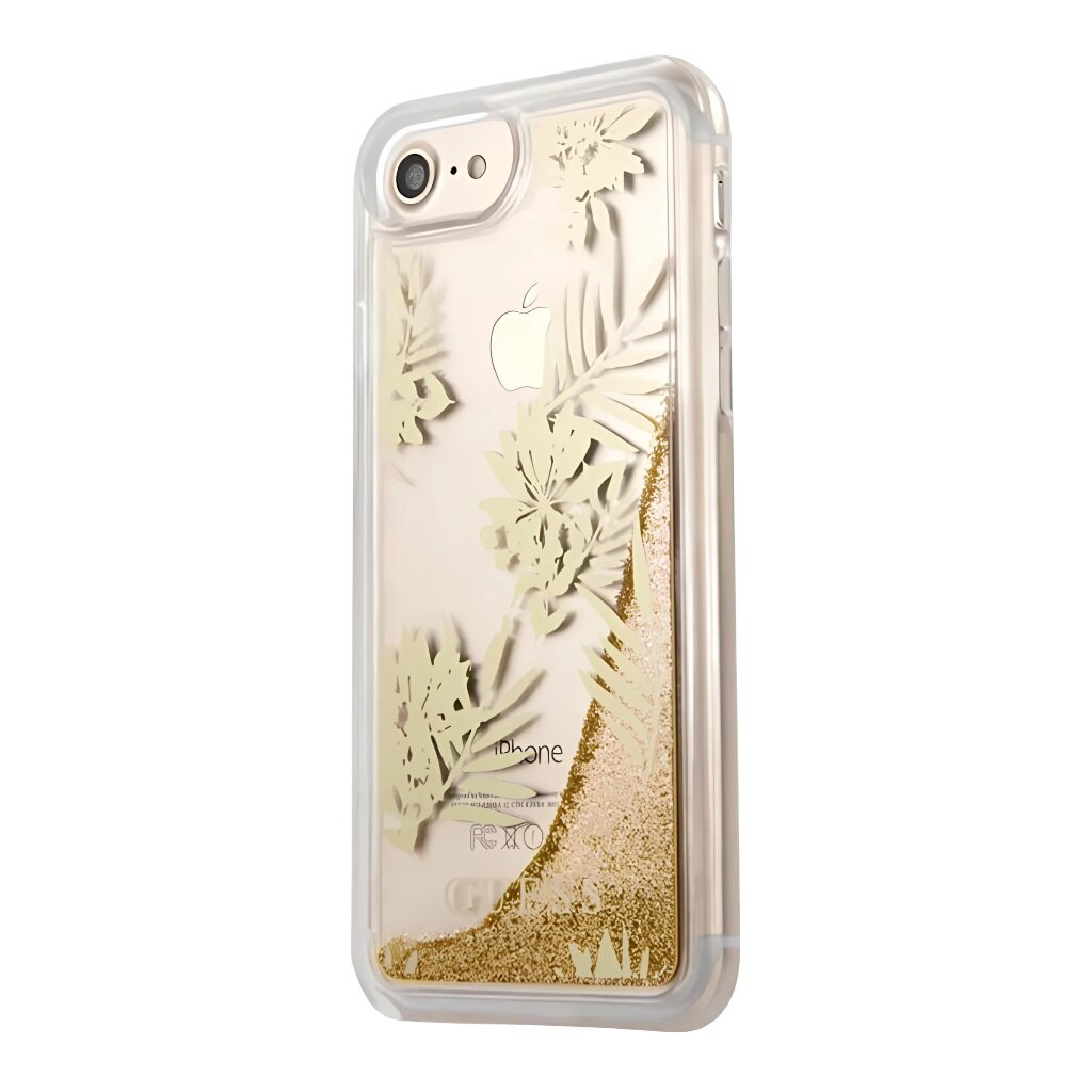 Чехол Guess Glitter Palm Spring для iPhone 7/8/SE 2020, золотой