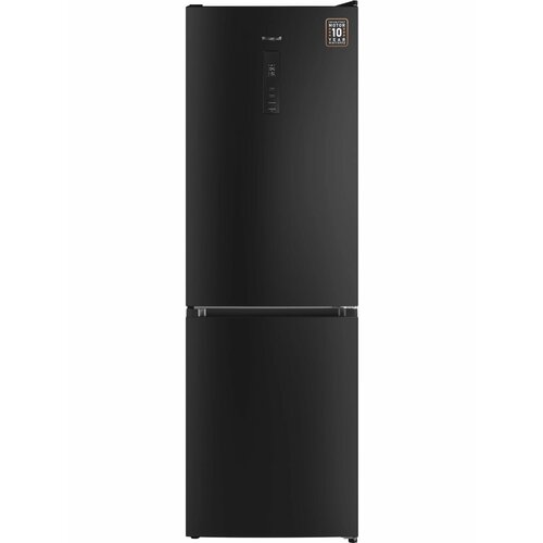 фото Холодильник двухкамерный weissgauff wrk 185 total nofrost inverter black inox черная сталь
