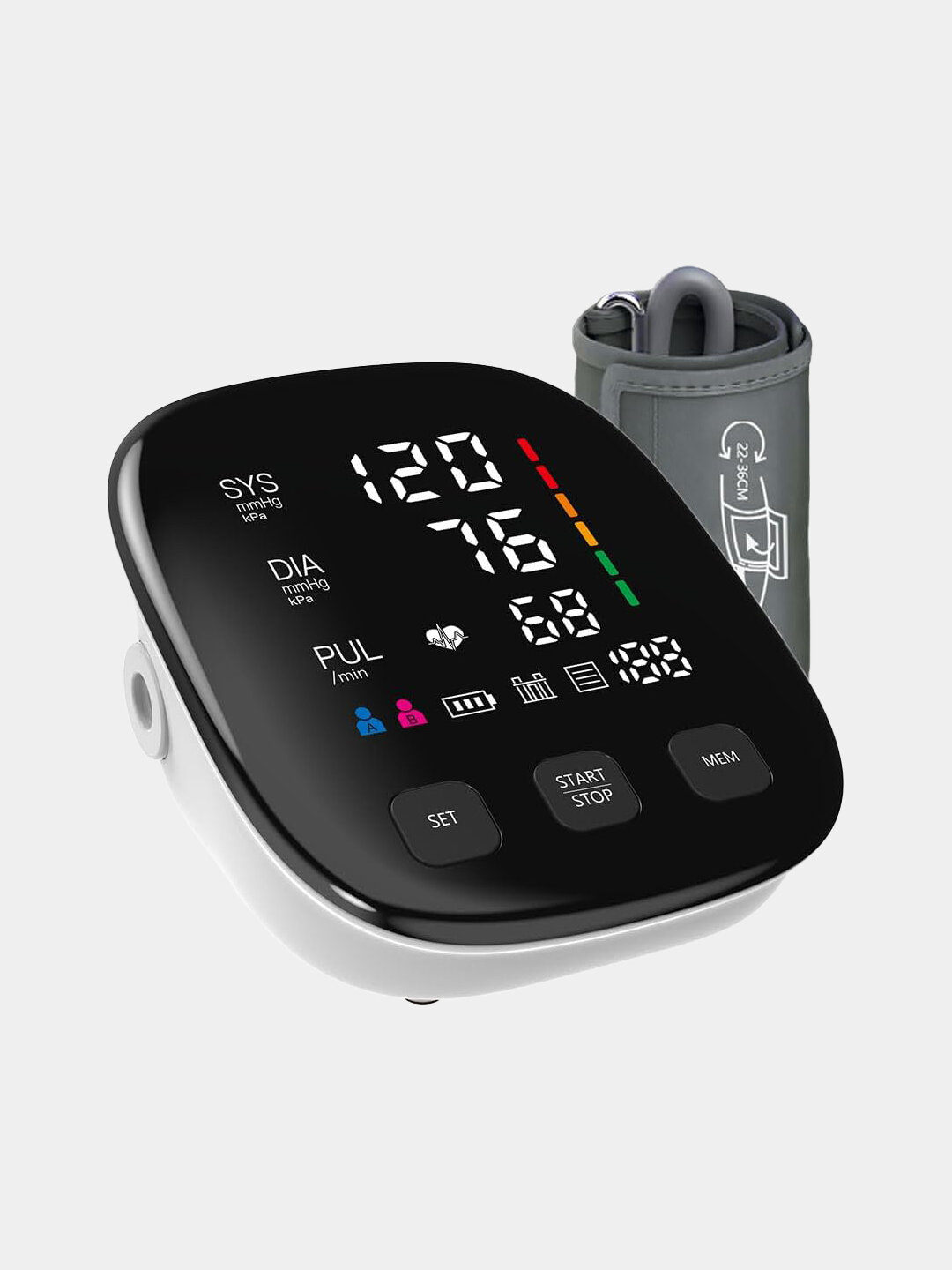 Тонометр U81V, автоматический, LED, плечевой, с пульсометром, от батареек и сети