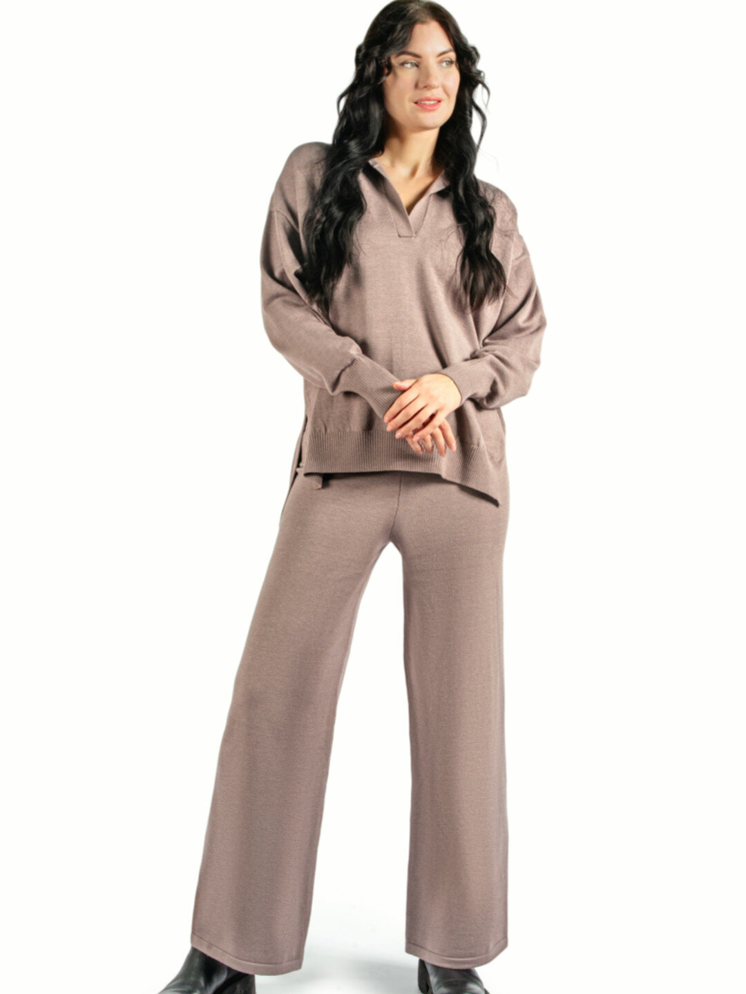 Комплект одежды  Двойка женская, размер L-XL, кофейный