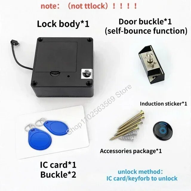 Умный деревянный дверной замок TTlock, basic 1card 2key