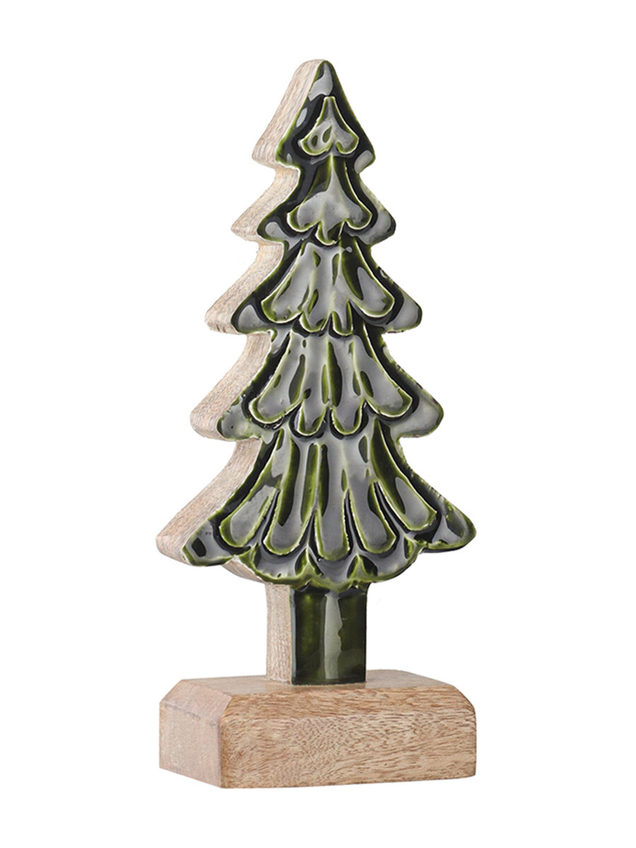 Новогодняя елка Enchanted tree декор деревянный настольный New Year Essential 20 см Tkano TK25-NY_CTR0006