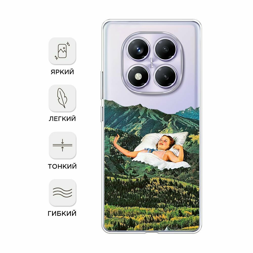 Чехол на Xiaomi Redmi Note 14 Pro 4G / Сяоми Редми Нот 14 Про 4G с принтом Good morning, my darling, прозрачный — фото 1