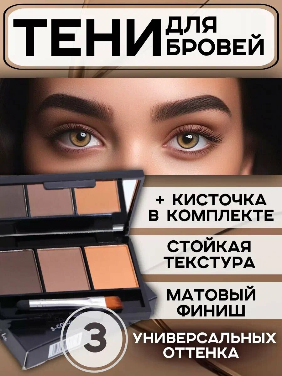 Тени для глаз, палетка для век и глаз с матовыми и блестящими оттенками — фото 1