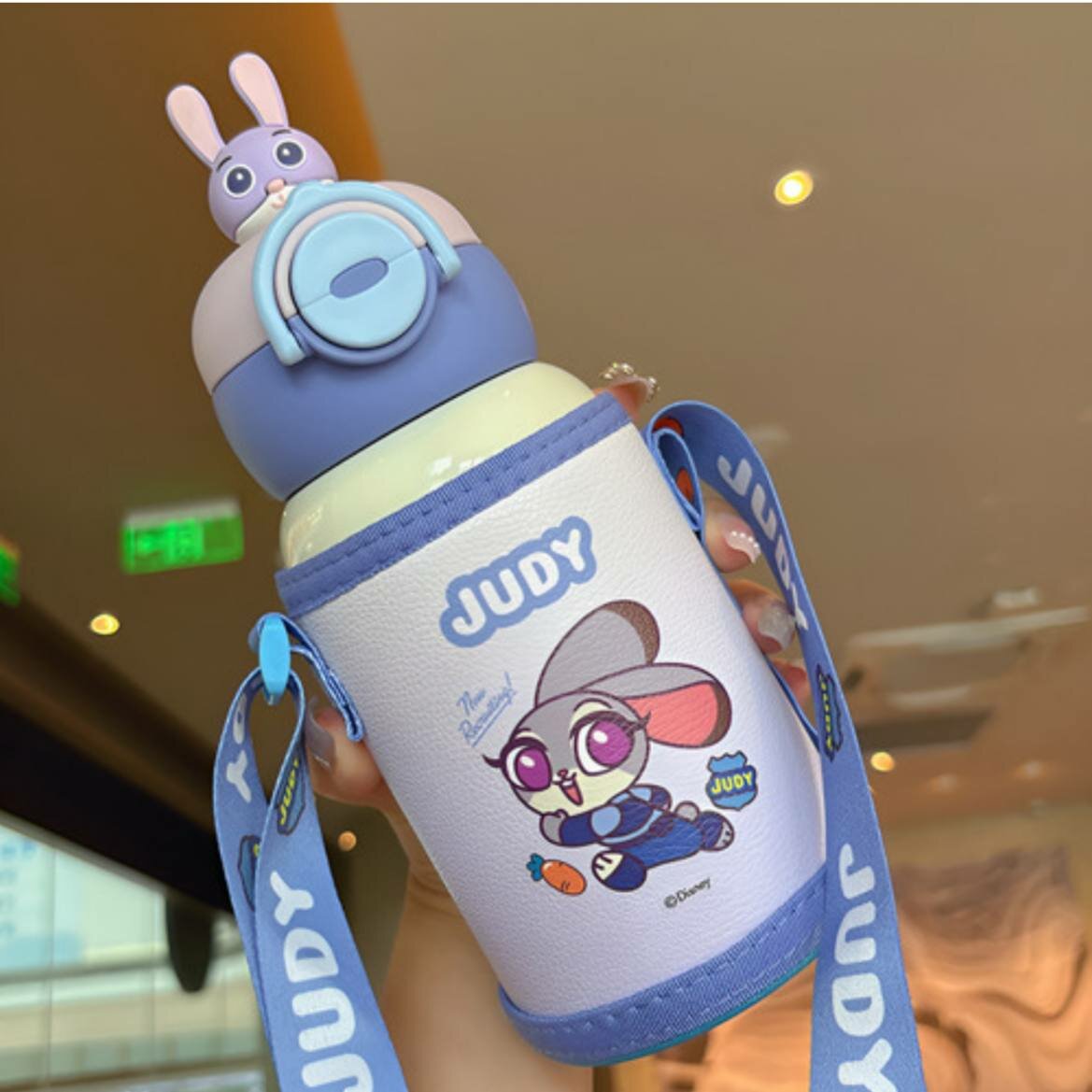 Детский термос-термокружка ZooToPiA 500 мл | С трубочкой, чехлом и ремешком розвий