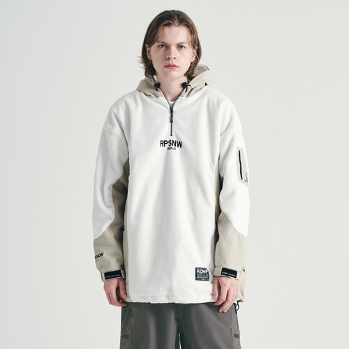 Анорак Romp Fleece Anorak, размер L, бежевый, белый