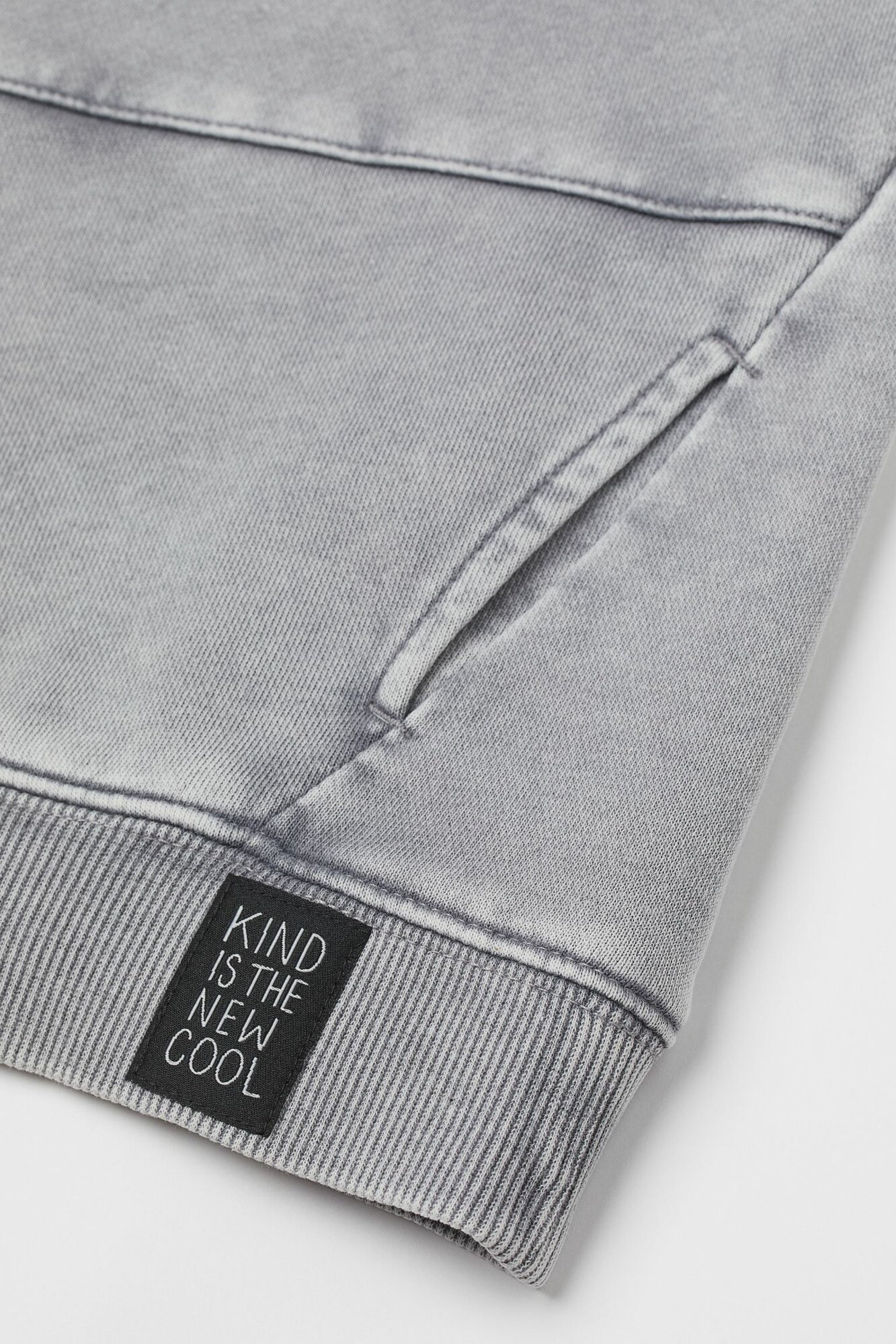 Худи H&M Washed-look Hoodie, размер 122/128, серый — фото 1