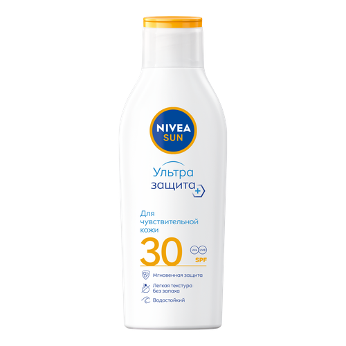 NIVEA Солнцезащитный лосьон NIVEA SUN Ультра защита SPF 30, 200 мл солнцезащитный лосьон для детей nivea sun ультра защита spf 50 200 мл