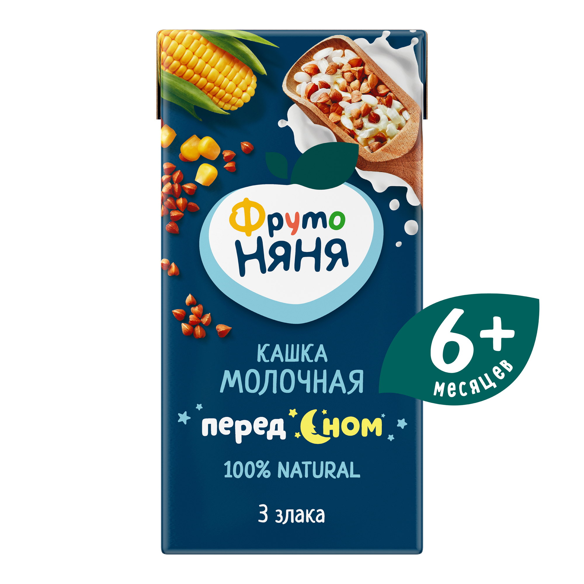 Каша  ФрутоНяня молочная злаковая перед сном, с 6 месяцев — фото 1