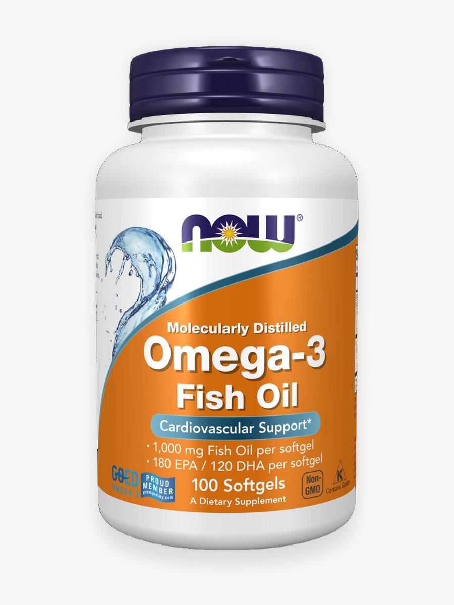 Omega-3 капс, 1000 мг, 100 шт. Омега 3, рыбий жир, для сердца