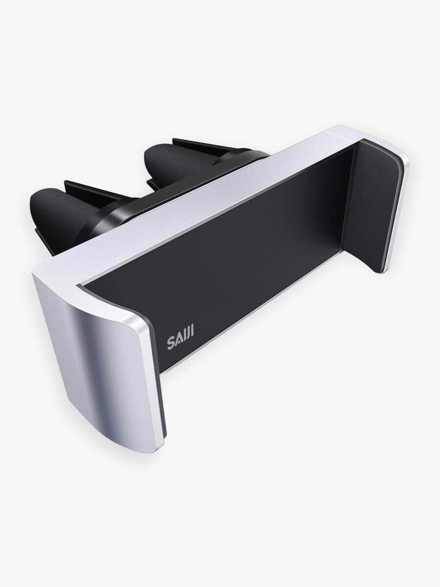 Держатель для телефона в автомобиль, серебристый SAIJI