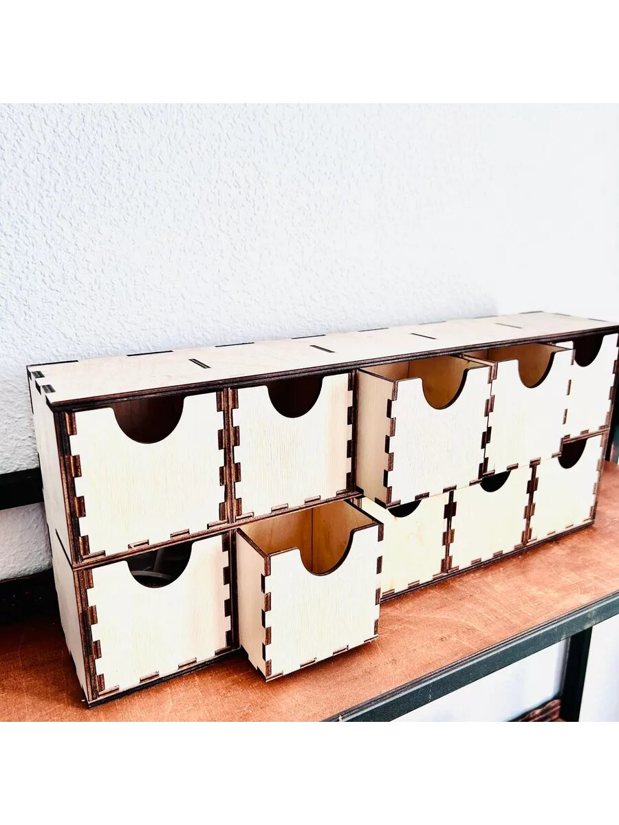 Деревянный настольный мини комод для хранения мелочей — фото 1