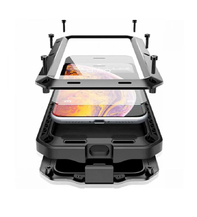 Бронированный противоударный чехол Taktik Extreme для iPhone 16 Plus черный — фото 1