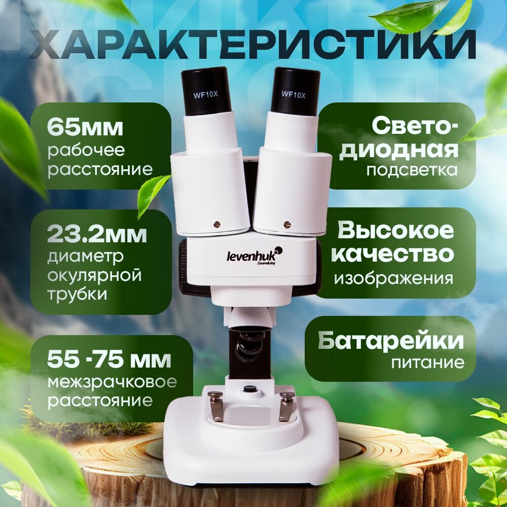 Микроскоп Levenhuk 1ST, бинокулярный — фото 1