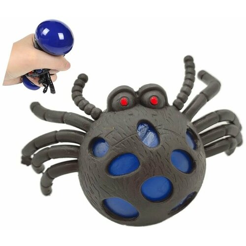 Паук синий Жмяка игрушка-антистресс жмялка антистресс с наполнителем паук синий