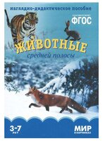 Набор карточек Мозаика-Синтез ФГОС Мир в картинках. Животные средней полосы 29.5x20.5 см 8 шт.