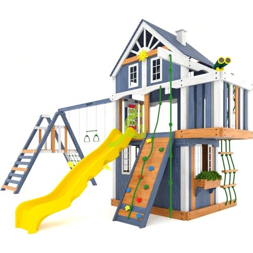 Детская игровая площадка IgraGrad Premium Шато 2 (дерево) модель 1 (спортивно-игровая площадка для дачи и улицы)
