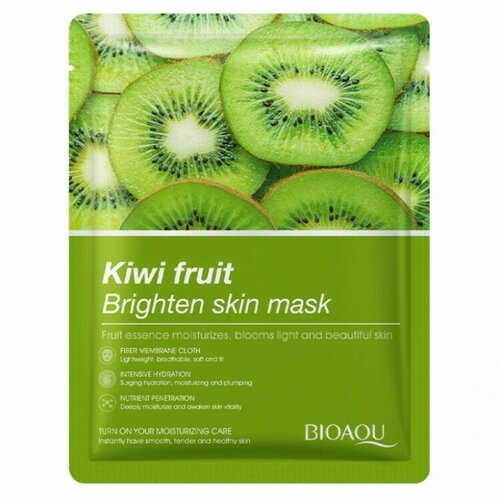 Тканевая маска для лица с экстрактом киви Bioaqua Kiwi Fruit Facial Mask