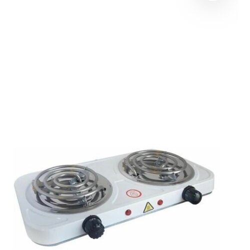 Электрическая настольная плита спиральная с 2мя конфорками из нержавеющей стали 2000 Вт цвет белый 125000₽