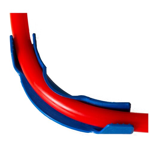 Фиксатор поворота 90 градусов трубы d16-20 пластиковый (10шт), синий