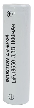 Аккумулятор LiFePO4 1100 мА·ч 3.2 В ROBITON LiFe18650, 1 шт.