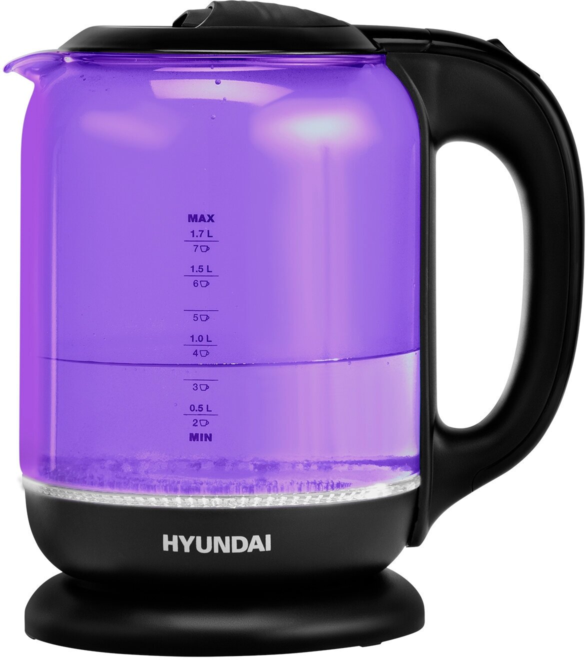 Чайник электрический Hyundai HYK-G5809 фиолетовый-черный