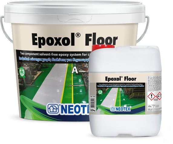 Эпоксидная двухкомпонентная система Epoxol Floor Ral 7040, 13.5кг для создания высокопрочных самовыравнивающихся полов