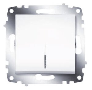 Выключатель 1-кл. 1мод. СП Cosmo 10А IP20 с подсветкой механизм бел., ABB 619-010200-201 (1 шт.)