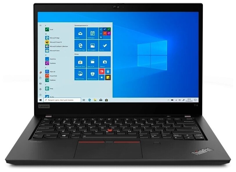 Ноутбук Lenovo ThinkPad T14 Gen 2 черный ENGKBD (20w1a10xcd) - фото №7