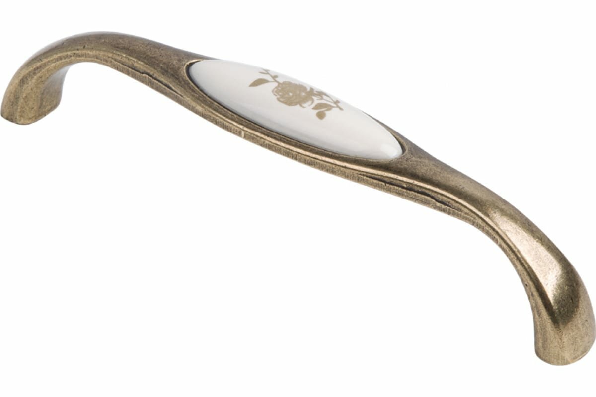 KERRON Ручка-скоба с фарфором, 128мм, Д139 Ш22 В32, оксидированная бронза SF10-09-128 OAB - фотография № 5