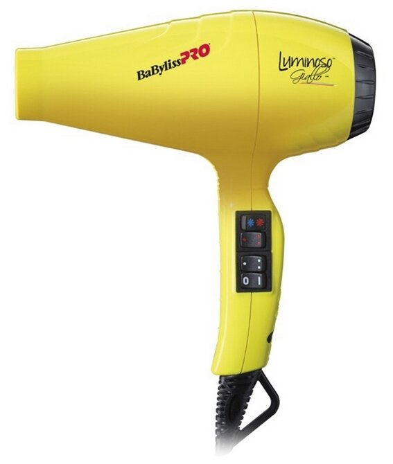 Фен BaByliss Pro LUMINOSO, желтый, 2100 Вт - фотография № 1