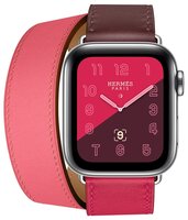 Часы Apple Watch Hermès Series 4 GPS + Cellular 40mm Stainless Steel Case with Leather Double Tour b