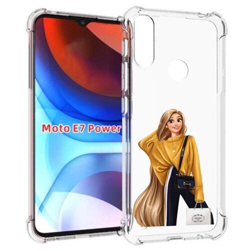 Чехол MyPads модная-рапунсель женский для Motorola Moto E7 Power задняя-панель-накладка-бампер