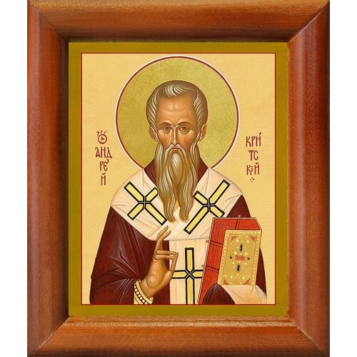 Икона Святитель Андрей Критский, 8х9.5 см