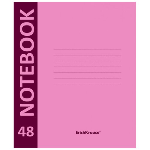 Тетрадь общая ErichKrause А5+ 48л клетка, скрепка, Neon, розовый тетрадь 48л а5 клетка artspace россия 10 шт