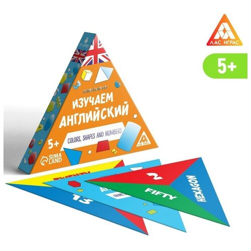 ЛАС играс Познавательная игра «Изучаем английский. Color, shapes and numbers», 36 карточек, 5+ познавательная игра изучаем английский fruit and vegetables 36 карточек 5