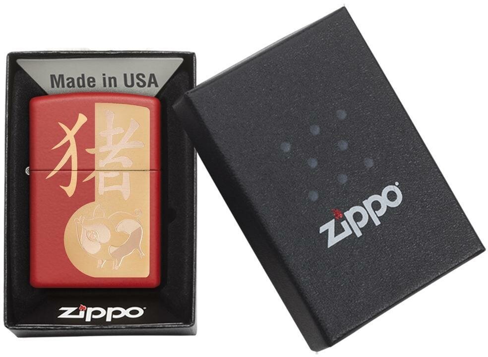 Зажигалка ZIPPO Classic Red Matte - фотография № 7