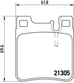 Колодки тормозные для автомобилей Mercedes E (W210) (95-) дисковые задние 62x70 TRIALLI