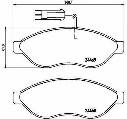 Колодки дисковые передние для citroen jumper, fiat ducato, peugeot boxer 2.2hdi 06 Brembo P23143