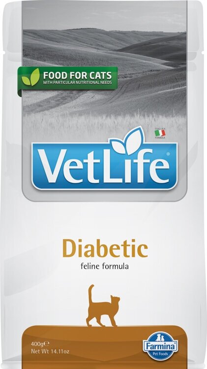 Сухой корм Farmina Vet life Diabetic для кошек, при сахарном диабете, 400 г