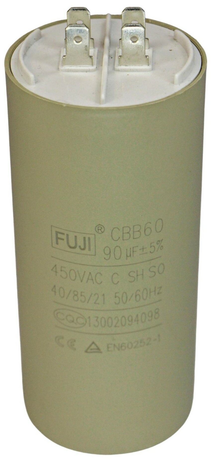 Конденсатор пусковой FUJI CBB60 (2+2 pins) 90 мкФ 450V 60x120 (У)