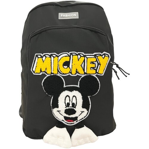 Рюкзак школьный, ранец, портфель школьный, вместительный универсальный с Микки маусом черный