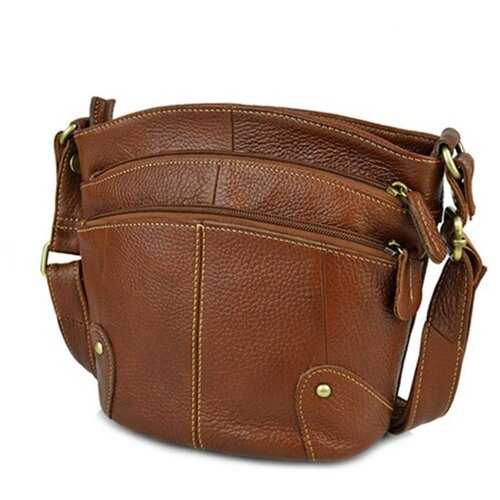 фото Сумка женская из натуральной кожи коричневая нет