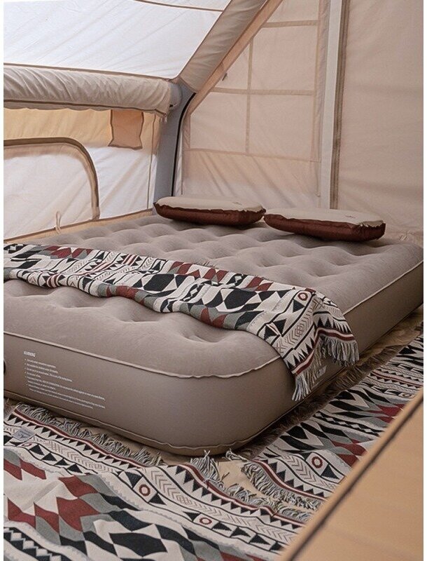 Надувная кровать/Moutain Полностью автоматический надувной матрас (двуспальная кровать) - фотография № 4