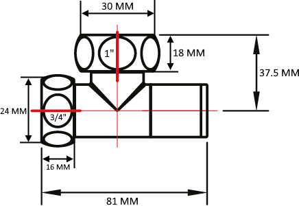 Угловой регулируемый кран для полотенцесушителя хромированный SMART SMT8511SCH1005/2C 1" х 3/4" (гайка х гайка), ручка цилиндр. с отражателями - фотография № 3