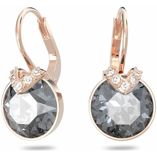 Серьги SWAROVSKI кристаллы Swarovski серый золотой 4199₽